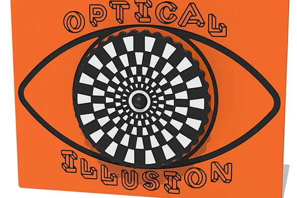 Revolving Rectangles Optical Illusion Play Panel