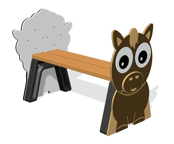 Farm Animals Backless Bench Thumbnail 3