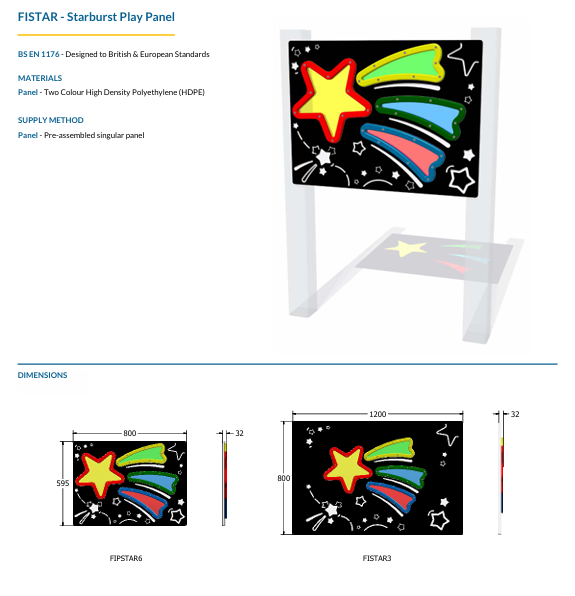 Starburst Play Panel Specification