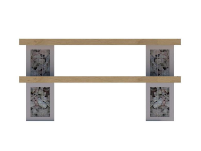 Gabion Picnic Table Thumbnail 2