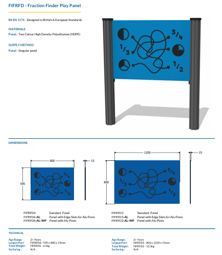 Fraction Finder Play Panel Specification