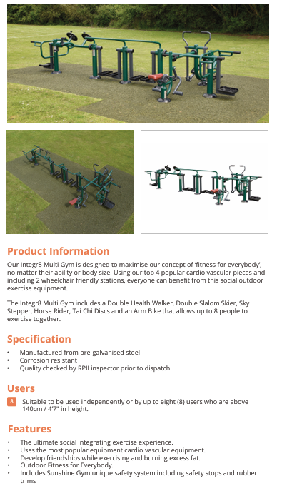 Integr8 Multi Gym Specification