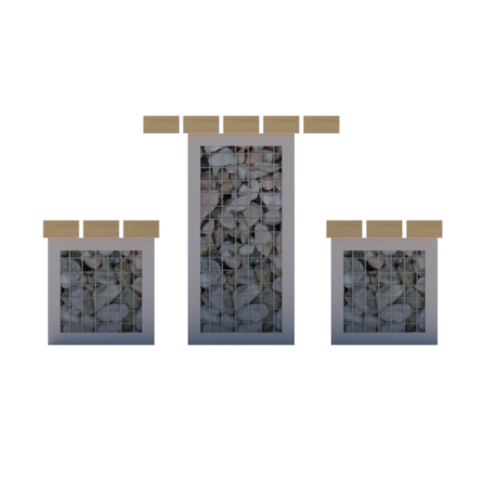 Gabion Picnic Table Thumbnail 3