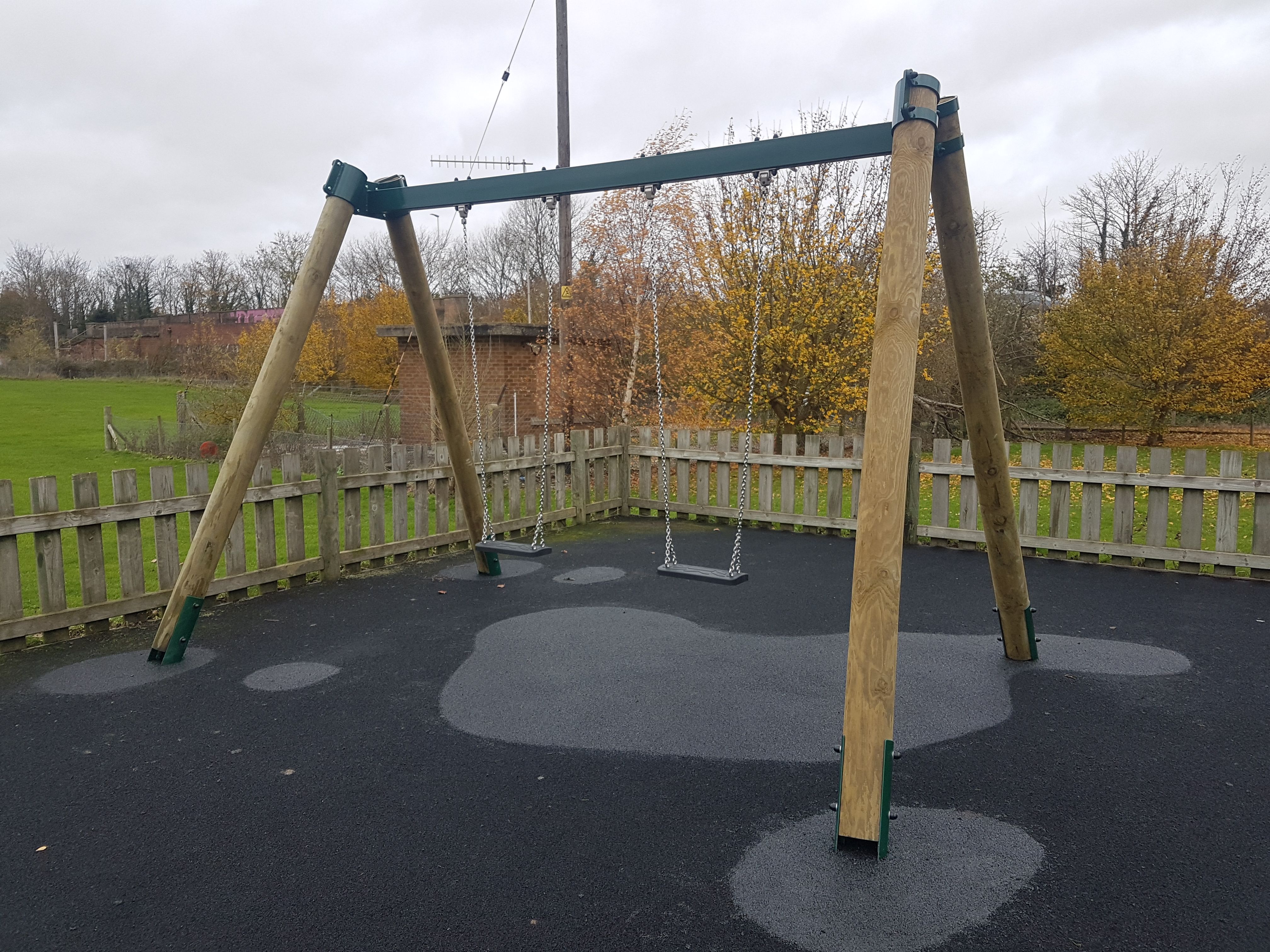 Wooden Flat-Seat Swing