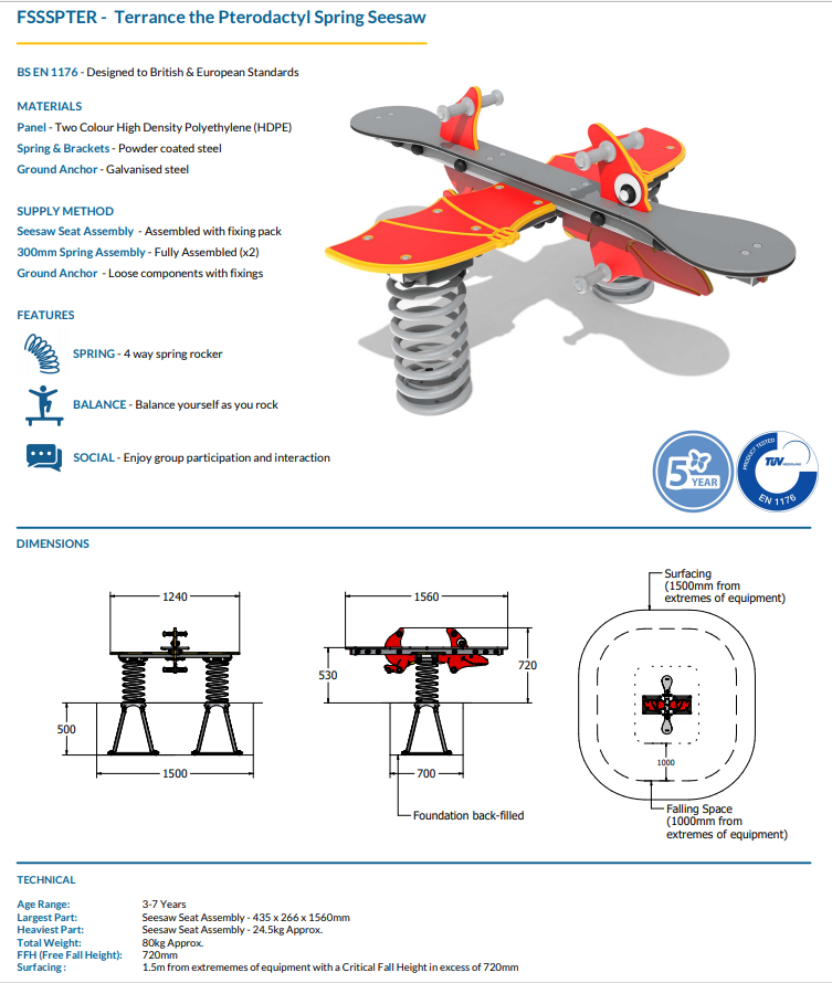 Terrance Pterodactyl Specification