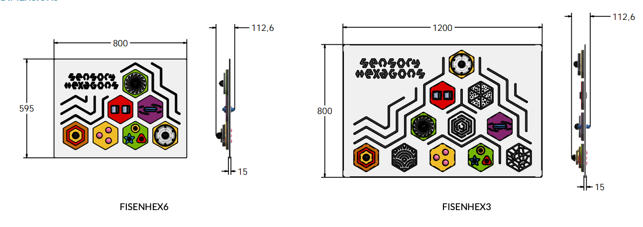 Sensory Hexagons Play Panel Specification
