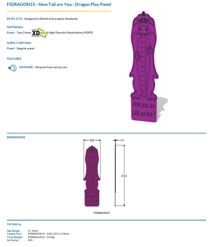 How Tall are You – Dragon Play Panel Specification