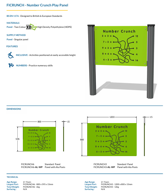 Number Crunch Play Panel Specification