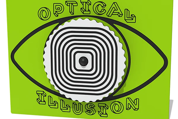 Pulsing Square Optical Illusion Play Panel