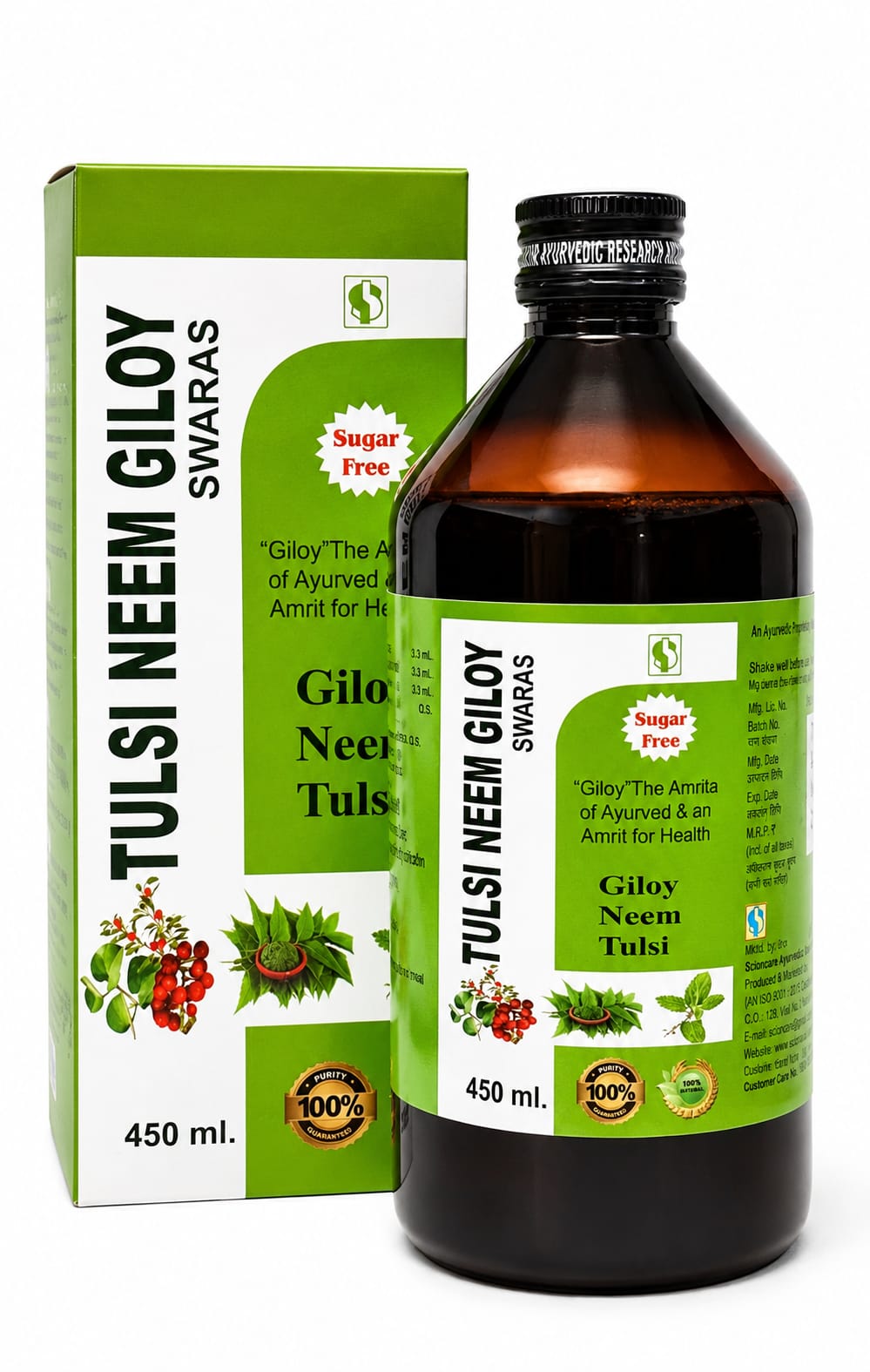 Tulsi Neem Giloy Swaras (Sugar Free)