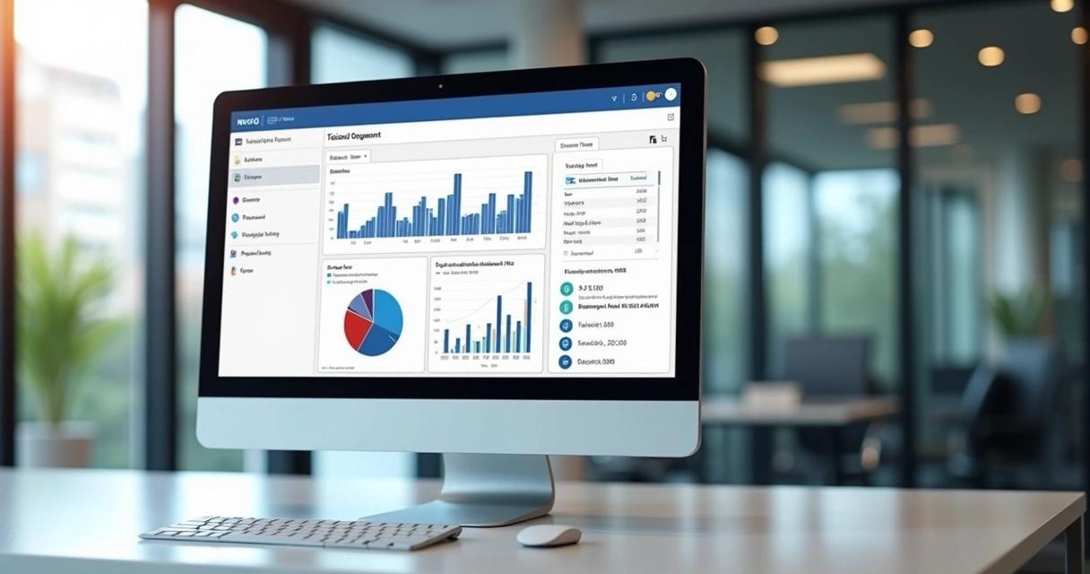 Gestão da nota fiscal eletrônica em tela de computador 