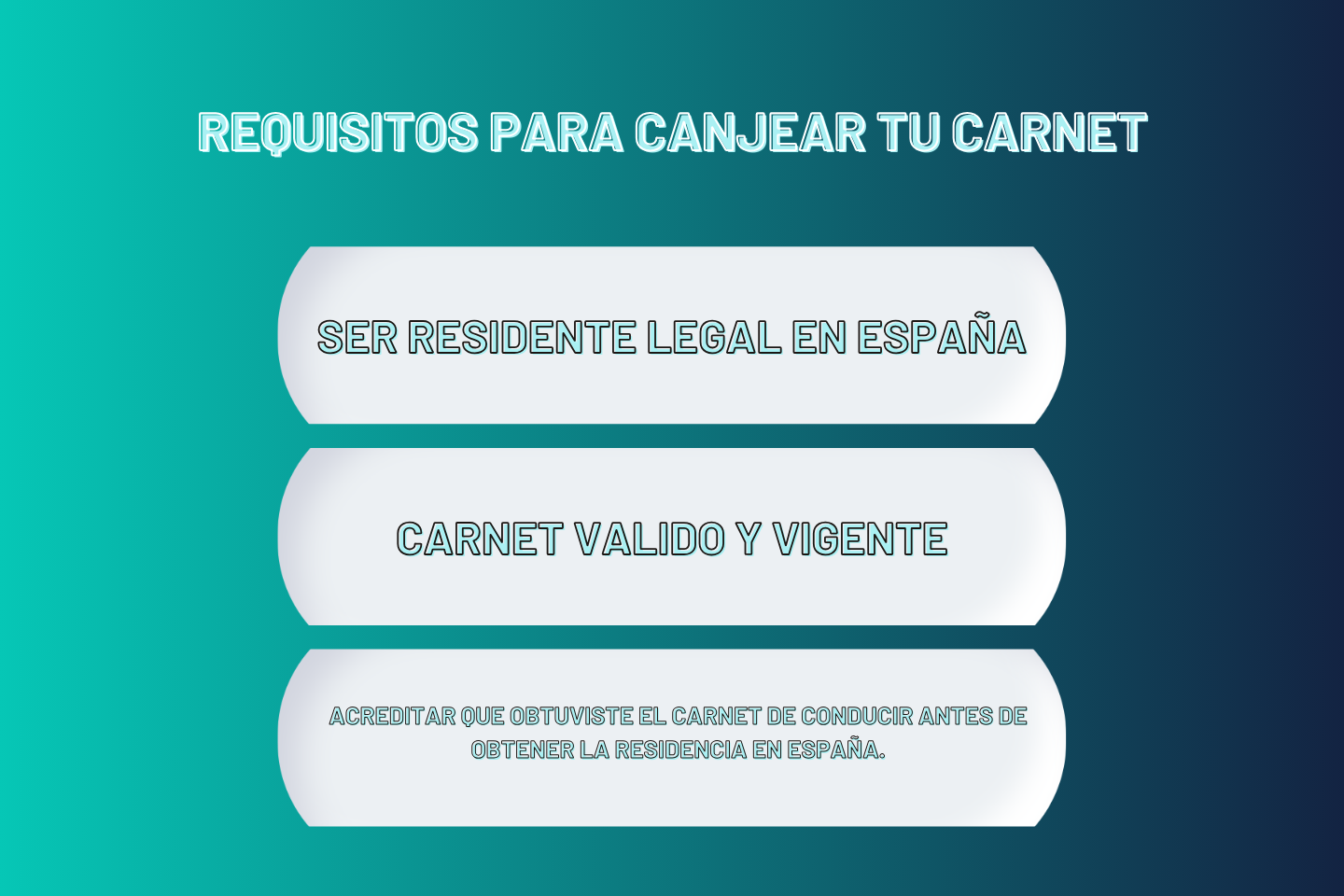 REQUISITOS para canjear tu carnet requisitos canjear carnet de conducir