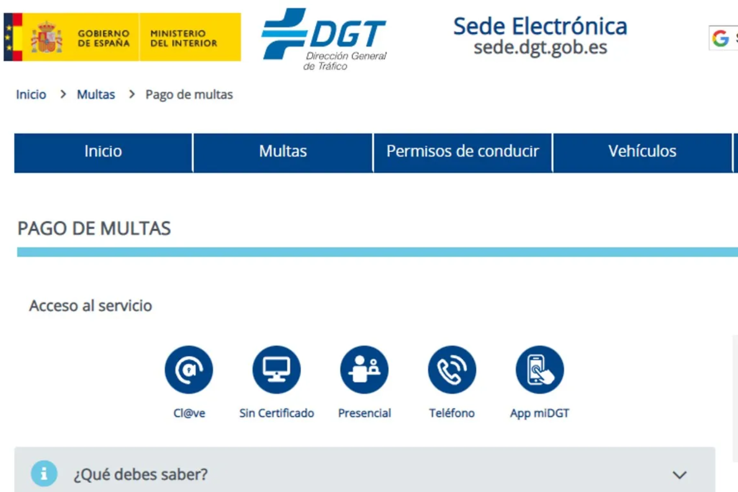 Como pagar una multa de la DGT Como pagar una multa de la DGT