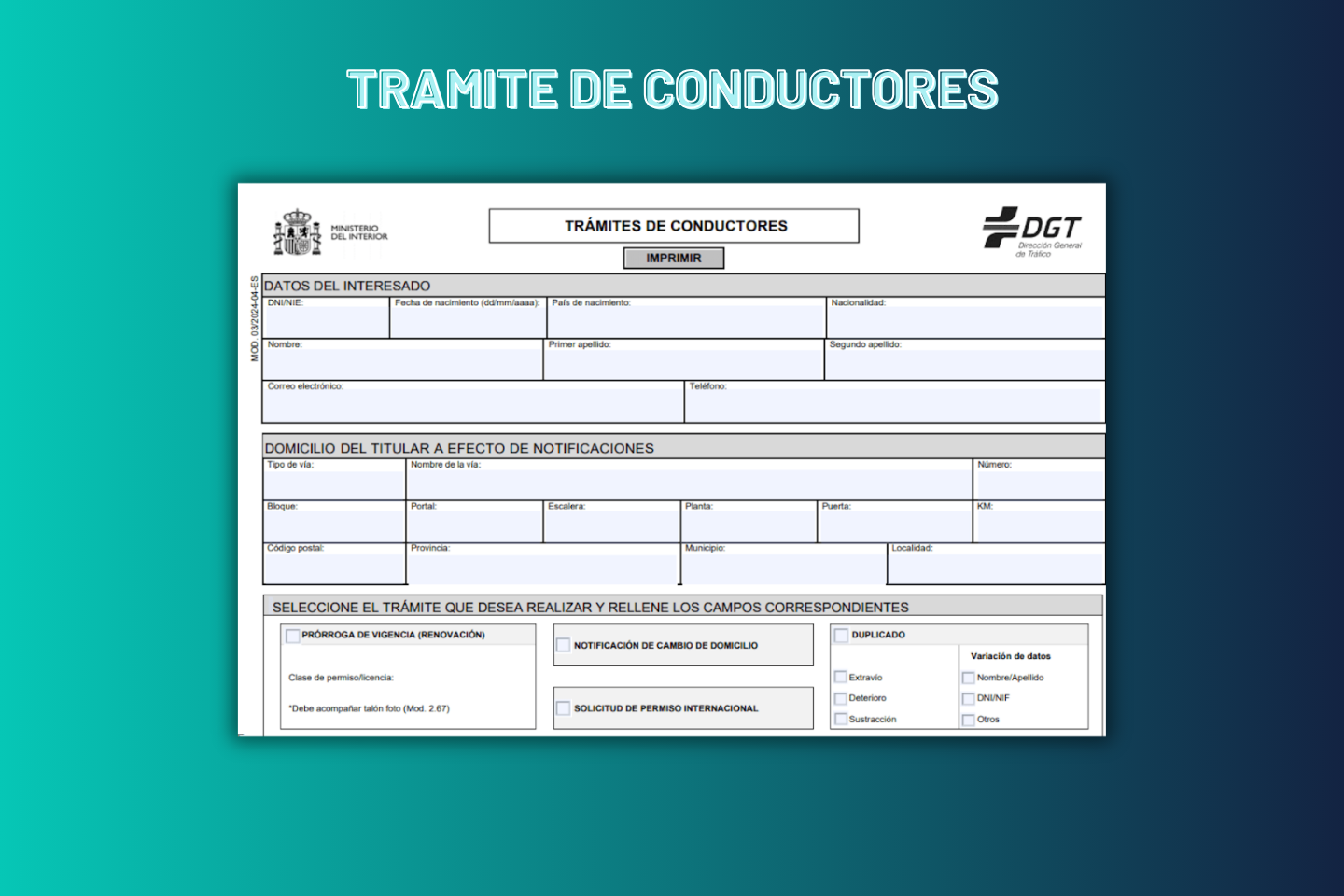 TRAMITE DE CONDUCTORES TRAMITE para canjear el carnet de conducir