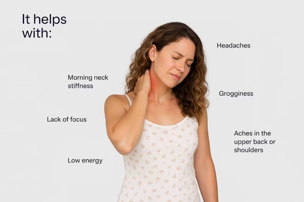 diagram of benefits of groove pillow