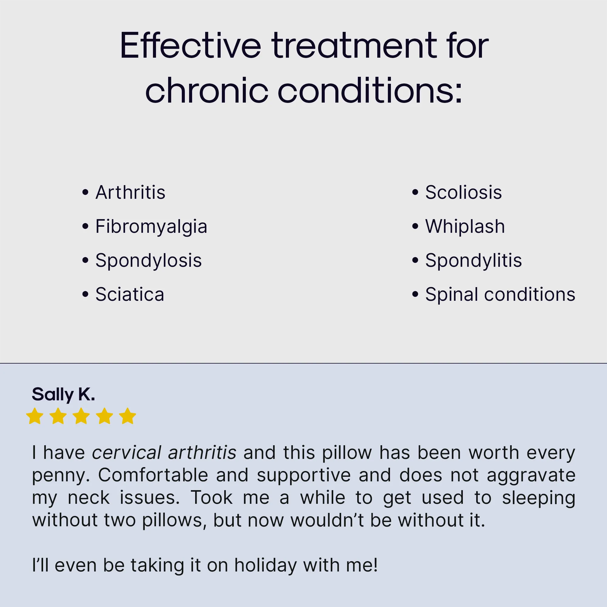 Groove pillow testimonials - chronic conditions