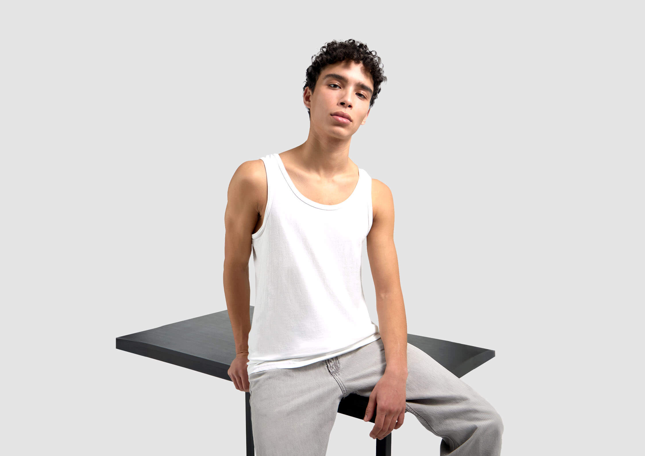 Débardeur Homme Coton 100% - Basic Tank Top Sport Décontracté