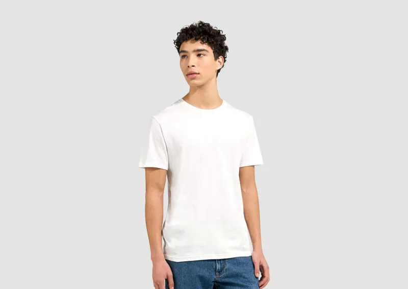 Basic White Printed T Shirt