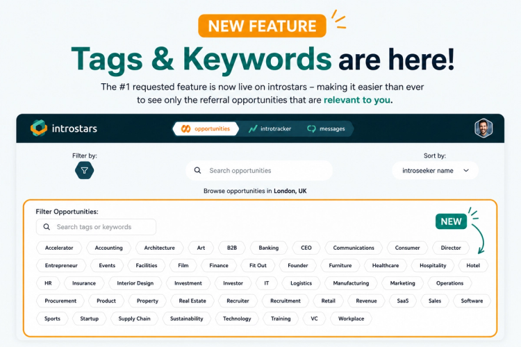 Tags & Keywords Have Arrived on introstars