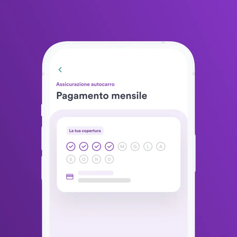 Assicurazione autocarro con pagamento mensile del premio - Illustrazione