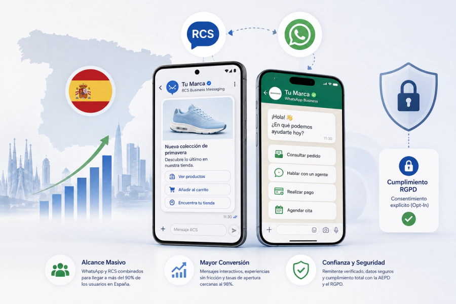 El Panorama de la Mensajería Empresarial en España: WhatsApp Business y el Despegue de RCS