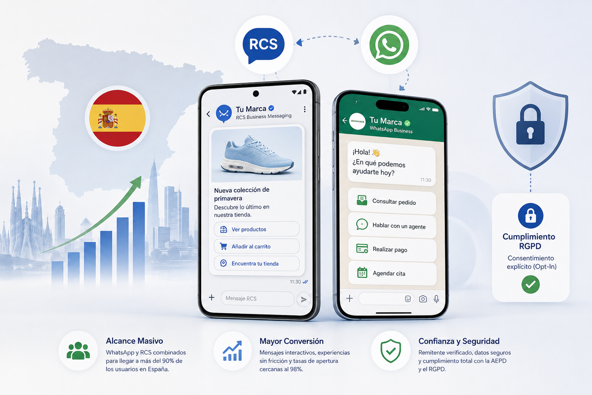 El Panorama de la Mensajería Empresarial en España: WhatsApp Business y el Despegue de RCS
