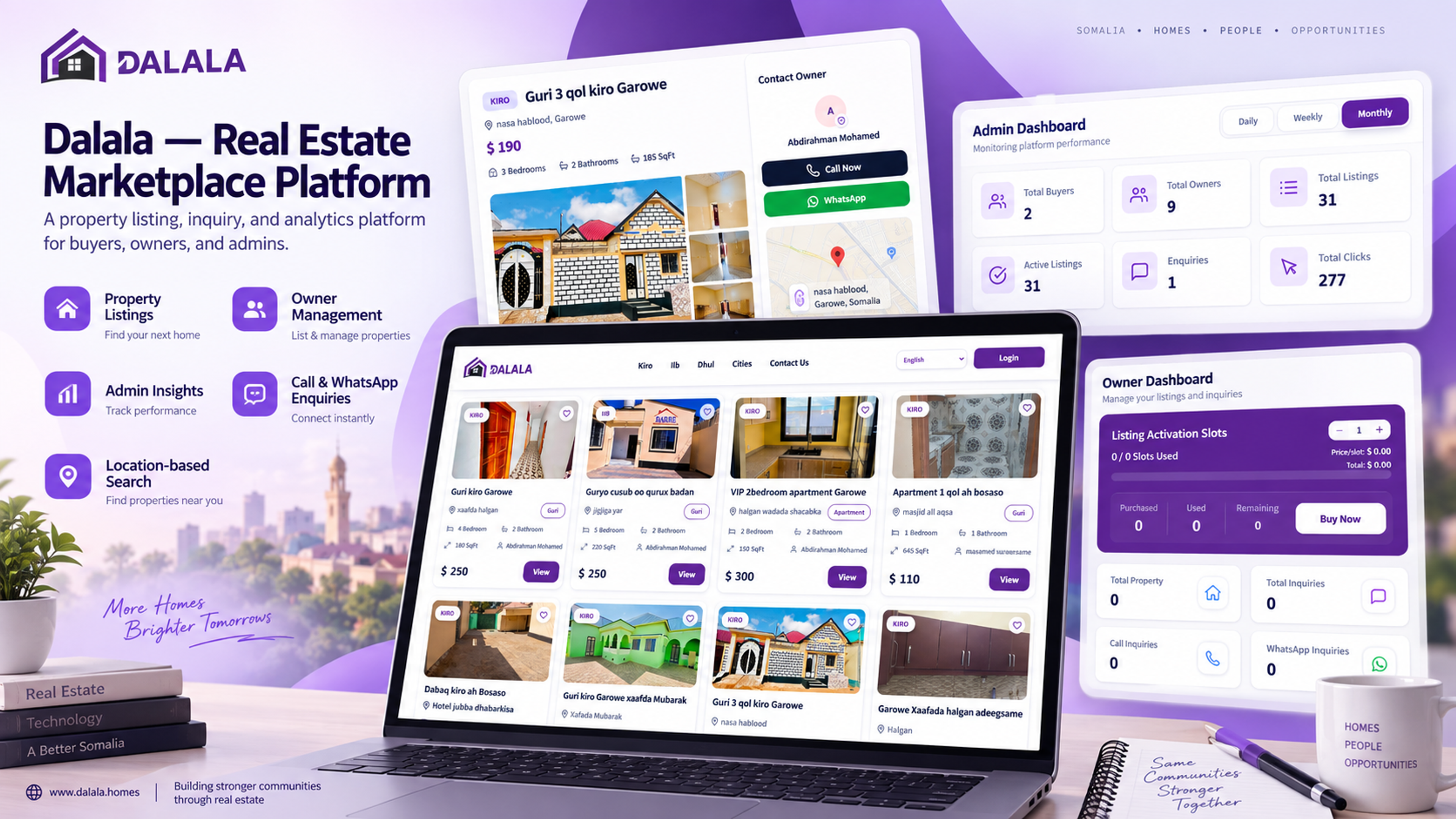 Dalala real estate platform interface
