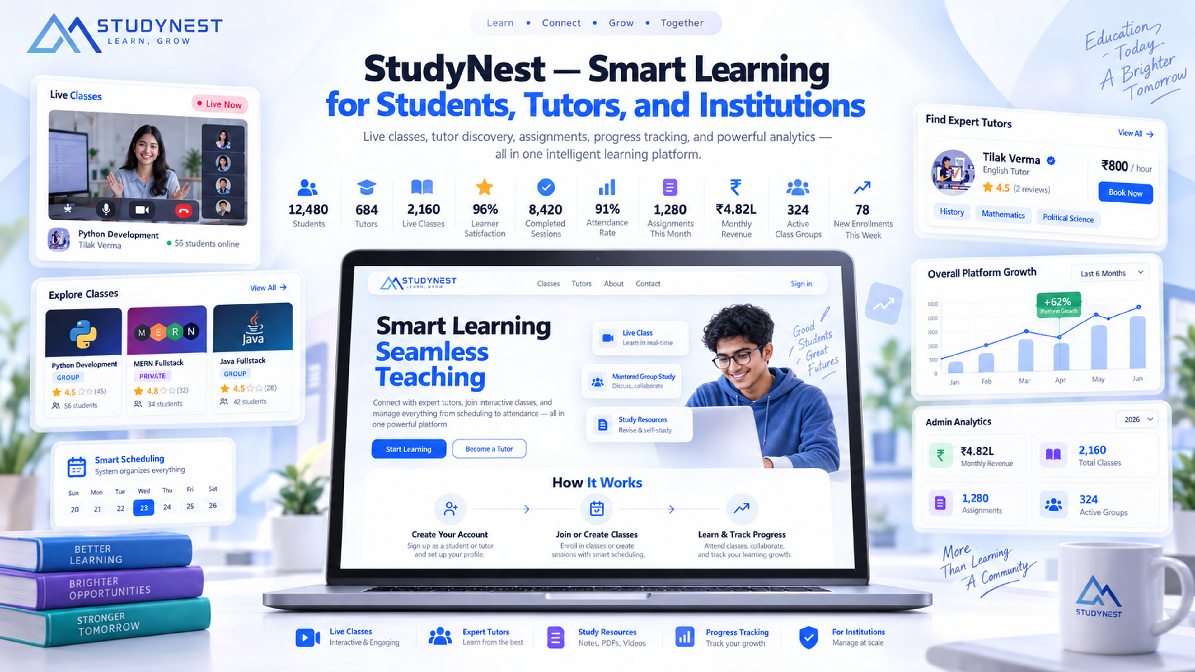 Studynest learning platform interface