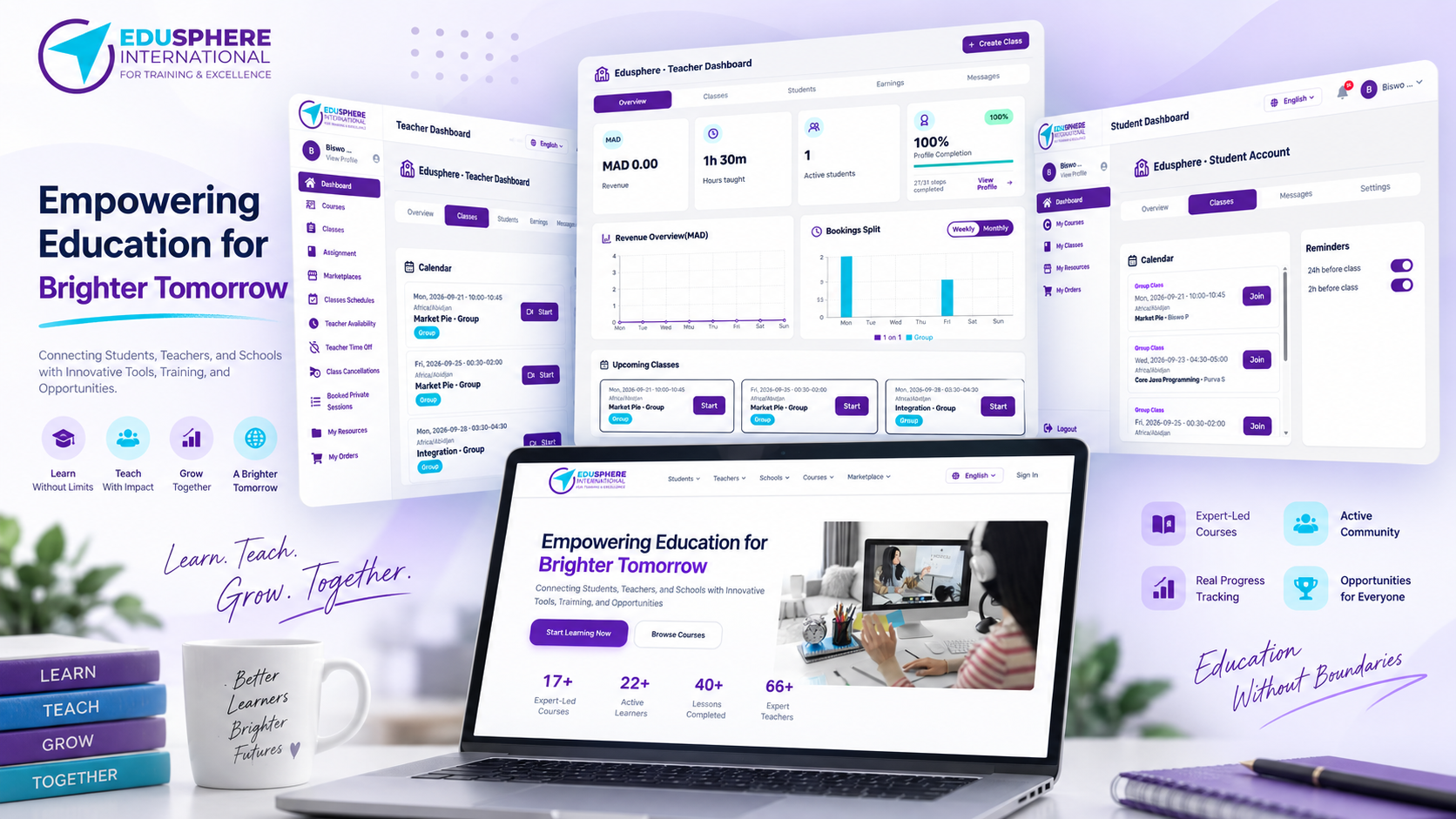 EduSphere learning platform interface