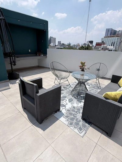 Roma Norte Penthouse with Private Rooftop — view 3