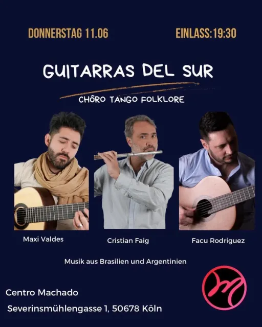 Title image for an event called '$Guitarras del Sur - Choro, Tango & Folklore'