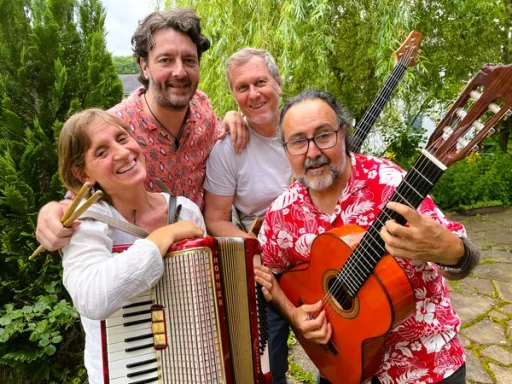 Title image for an event called '$GRUPO MANZANAR mit Eduardo Cisternas, Alexander Winter, Michaela Weyand, Danilo Vujovic und Michael Frings'