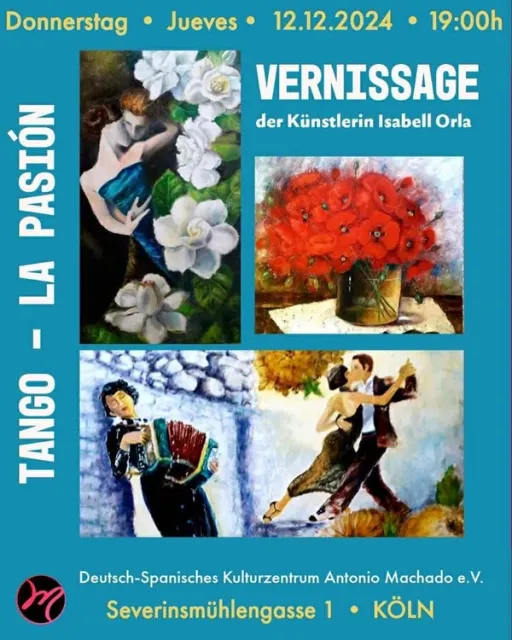 Title image for an event called '$Neue Kunstausstellung La Pasión en Escenas de Tango von I. Orla "Vernissage"'