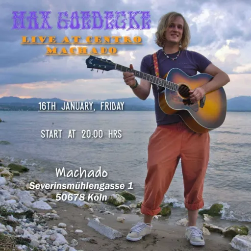 Title image for an event called '$Max Goedecke live!'