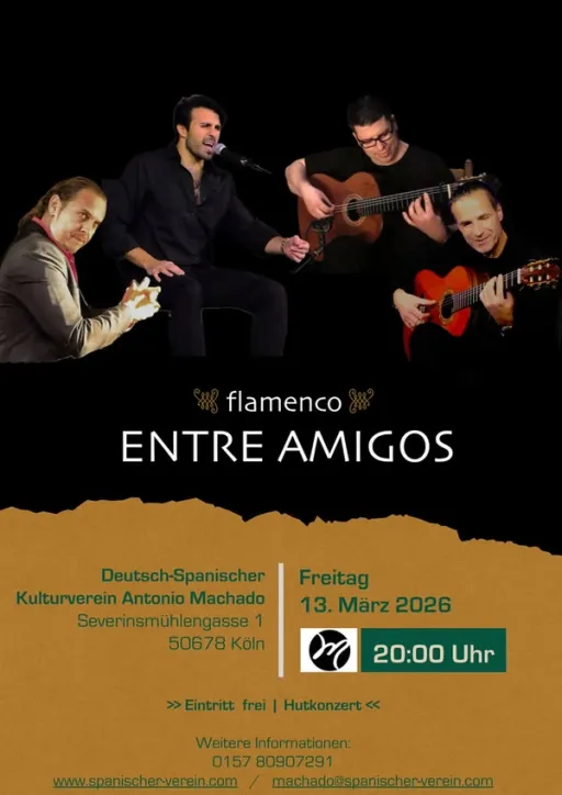 Title image for an event called '$Tablao Flamenco mit Tanz, Gesang und Gitarren - Flamencon entre amigos'
