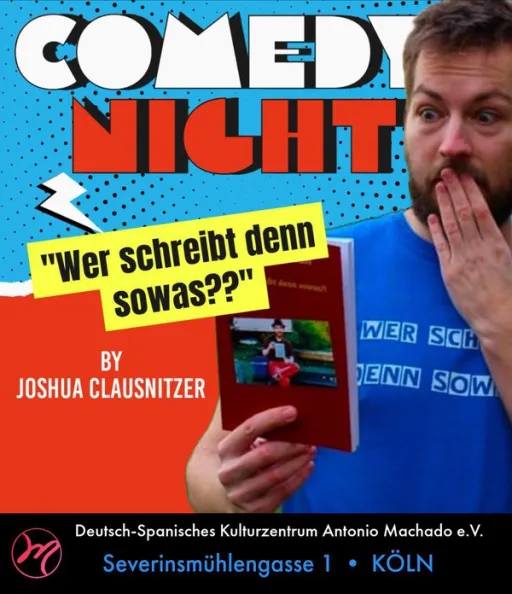 Title image for an event called '$Lesung ,,Wer schreibt denn sowas?!“  Ein bunter, lustiger, literarischer Abend, kurze, humorvolle Texte, gepaart mit Comedy & Poetry Slam!'