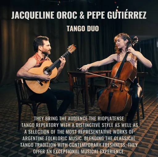 Title image for an event called '$Live Tango Cello und Gitarre von Tango Oroc & Gutiérrez Duo'