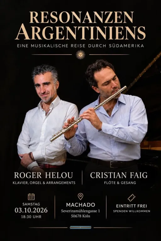 Title image for an event called '$RESONANZEN ARGENTINIENS -Roger Helou -CRISTIAN FAIG'