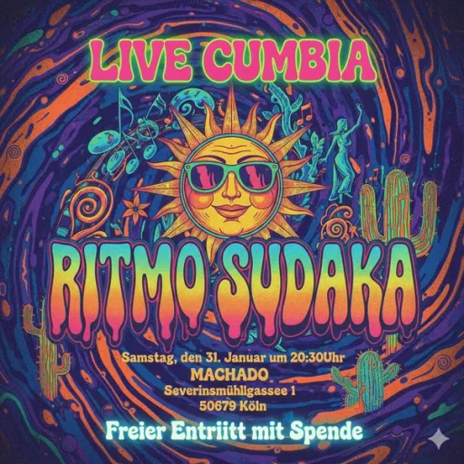 Title image for an event called '$Ritmo Sudaka tropisches Quintett Cumbia Tropical '