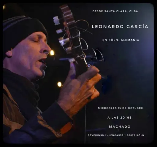 Title image for an event called '$Leonardo García, kubanischer Musiker und Troubadour, Gründer von Trovuntivitis, 5 veröffentlichte Alben und mehrere Kooperationen.'