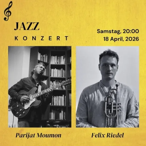Title image for an event called '$Jazz Duo Parijat Moumon & Felix Riedel'