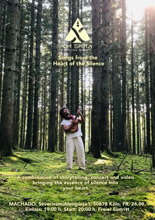 Title image for an event called '$Om Shira – Heal Tour: Eine holografische Reise ins Herz der Wüste / Songs from the Heart of the Silence'