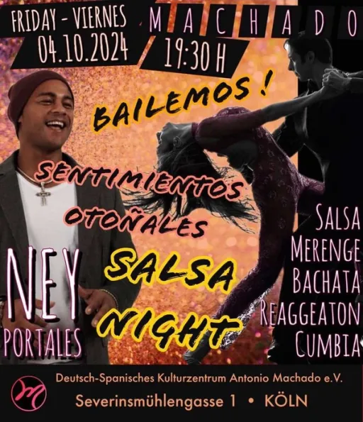 Title image for an event called '$Ney Portales Salsa Night Sentimientos Otoñales'