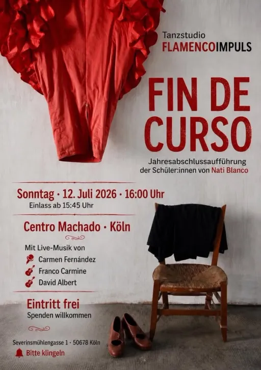 Title image for an event called '$Abschlusstanz von der Tanzschule FlamencoImpuls mit Nati Blanco '