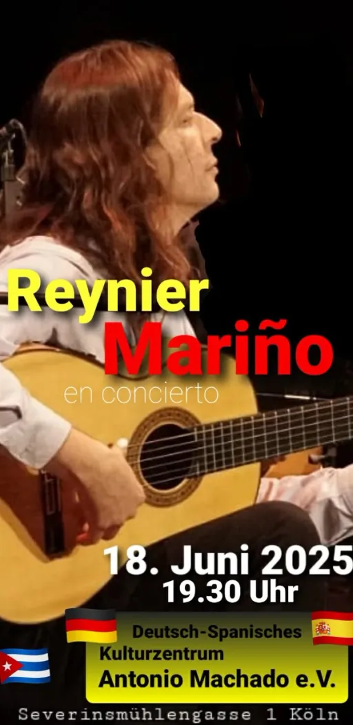 Title image for an event called '$Flamenco mit dem berühmten Gitarrist Reynier Mariño'