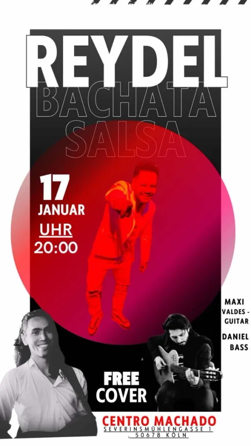 Title image for an event called '$REYDEL in Trio Salsa und Bachata mit eigenen Kompositionen'