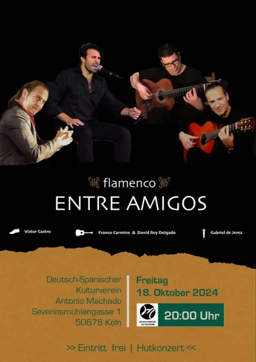 Title image for an event called '$Tablao Flamenco mit Tanz, Gesang und zwei Gitarristen '