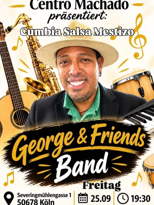 Title image for an event called '$„GEORG AND FRIENDs“ Cumbia - Salsa - Mestizo'