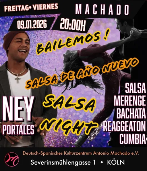 Title image for an event called '$NOCHE DE SALSA con Ney Portales live'