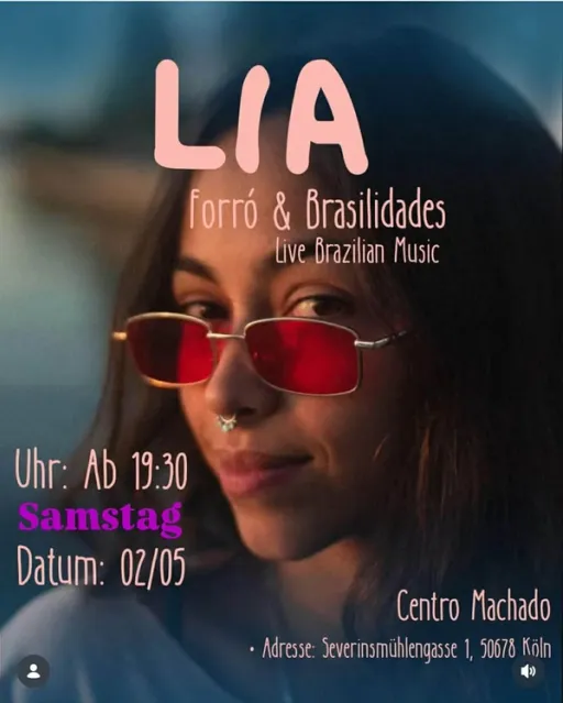 Title image for an event called '$LIA live Forró & Brasilidades - Live Brasilian Music'
